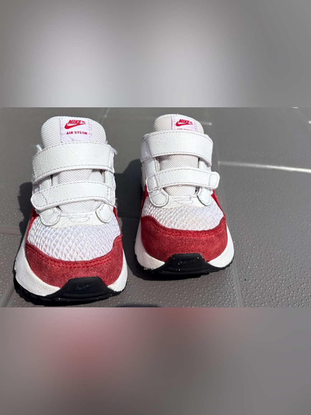Nike Air Max SYSTM TD 'White University Red Sz 7C